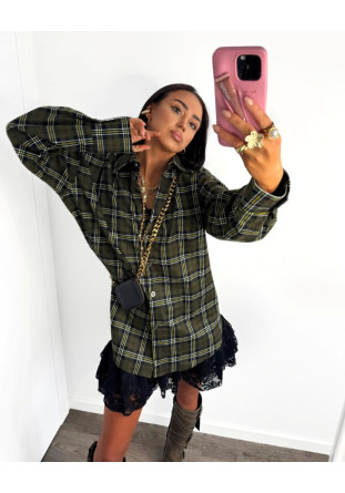 Koszula w kratę zielono-biała  LaMilla