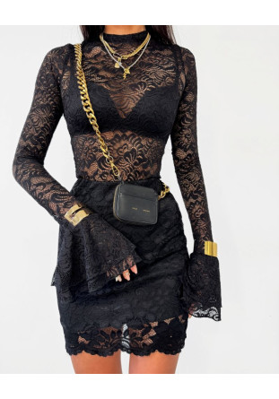 Komplet koronkowy czarny LaMilla