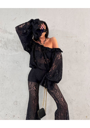 Spodnie koronkowe czarne LaMilla