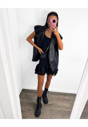 Skórzana kamizelka czarna LaMilla