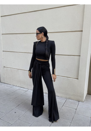 Spodnie dzwony z szarfą LaMilla