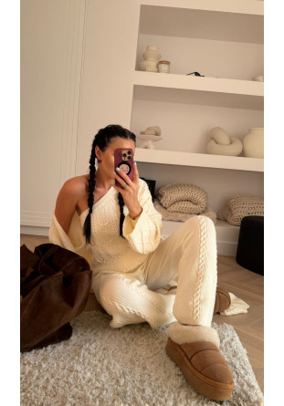 Komplet sweterkowy warkocz LaMilla