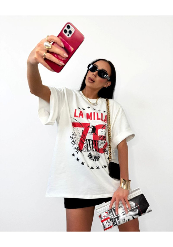 T-shirt orzeł biały LaMilla