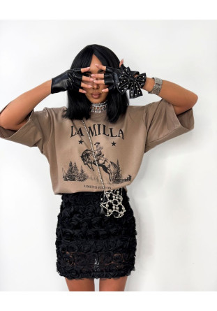 T-shirt kowbojka beżowy  LaMilla