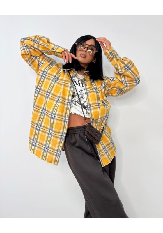 Koszula flanelowa w żółtą kratę LaMilla